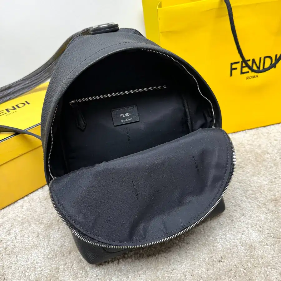 Mini Structured Crossbody Tote with FF Logo Metal Stud
