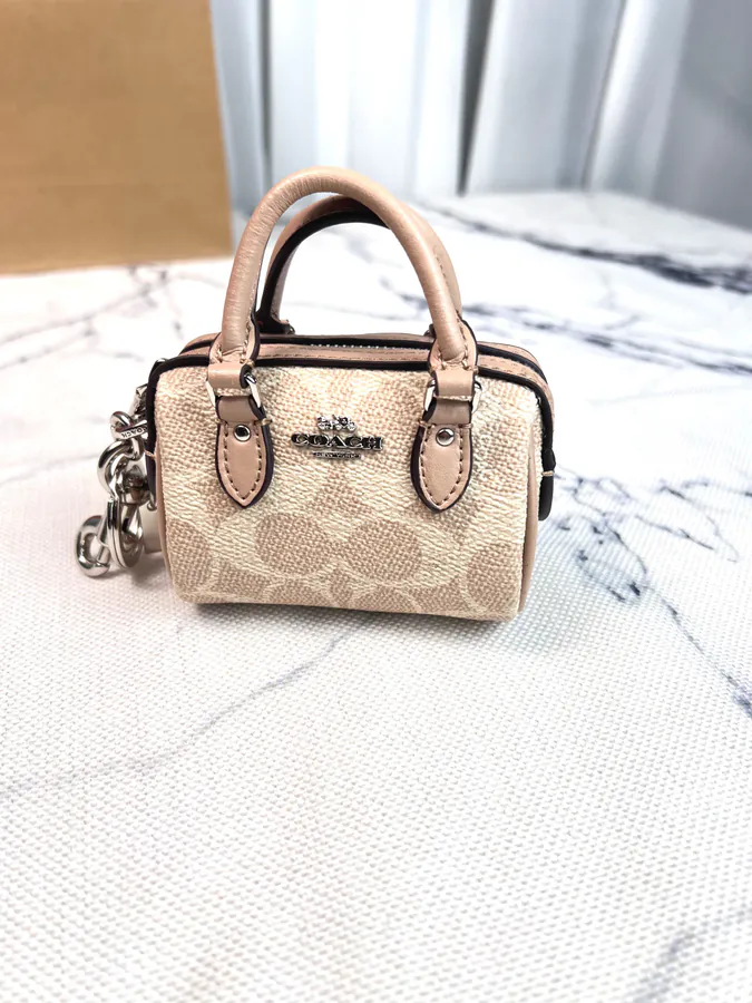 Coco Handle Mini Boston Bag for Women New Mini Version with Key Chain