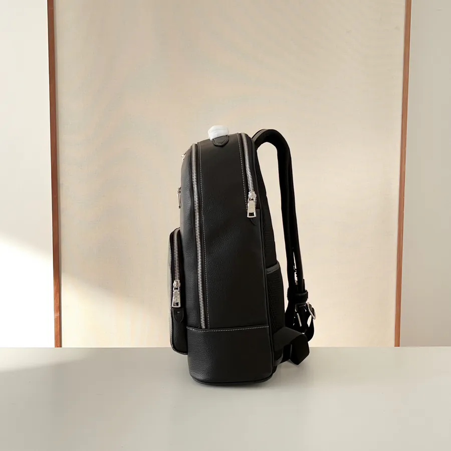 Cl963 Full Leather Plain Pattern Backpack