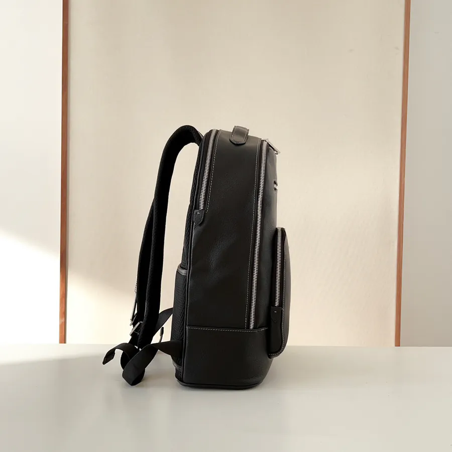 Cl963 Full Leather Plain Pattern Backpack