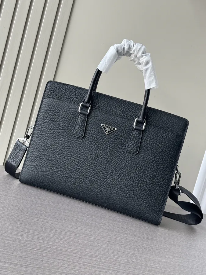 Prada Password Lock Briefcase Premium Leather, Stylish Design