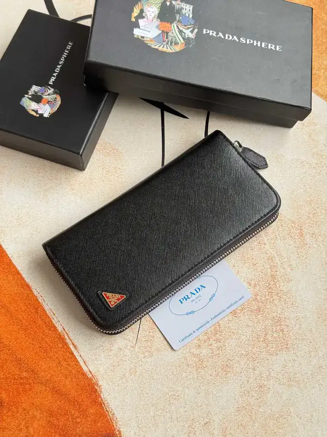 Classic Single Zip Wallet in Blue ZP Development, Italian Cross Grain Calfskin