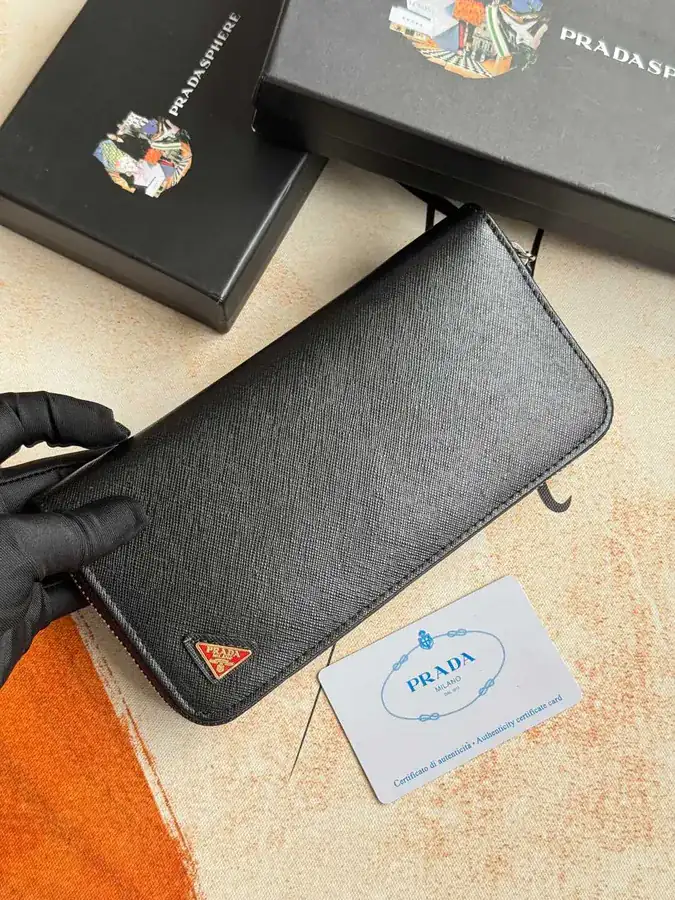 Classic Single Zip Wallet in Blue ZP Development, Italian Cross Grain Calfskin