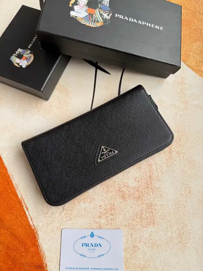 Classic Single Zip Wallet in Blue ZP Development, Italian Cross Grain Calfskin