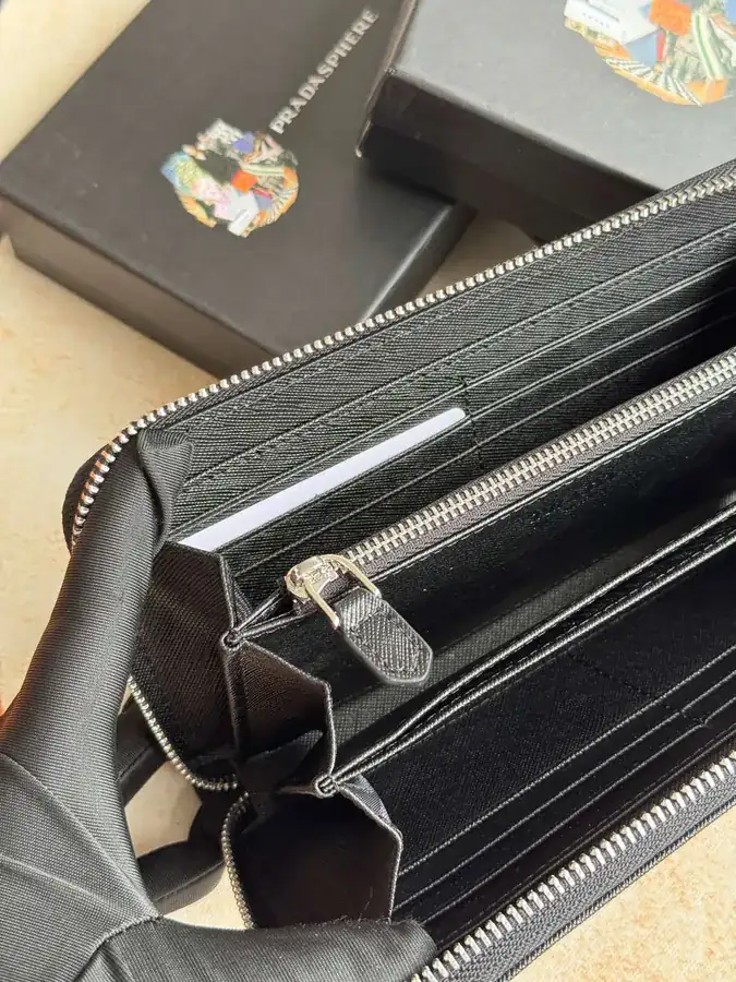 Classic Single Zip Wallet in Blue ZP Development, Italian Cross Grain Calfskin