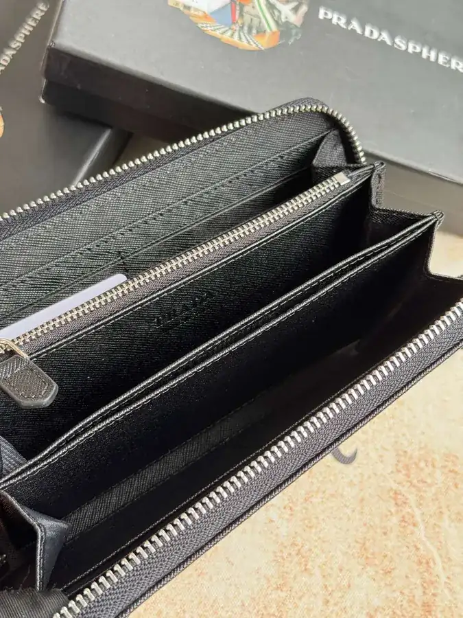 Classic Single Zip Wallet in Blue ZP Development, Italian Cross Grain Calfskin