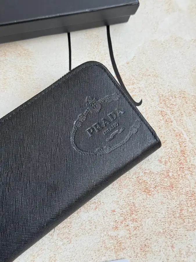 Classic Single Zip Wallet in Blue ZP Development, Italian Grained Calfskin