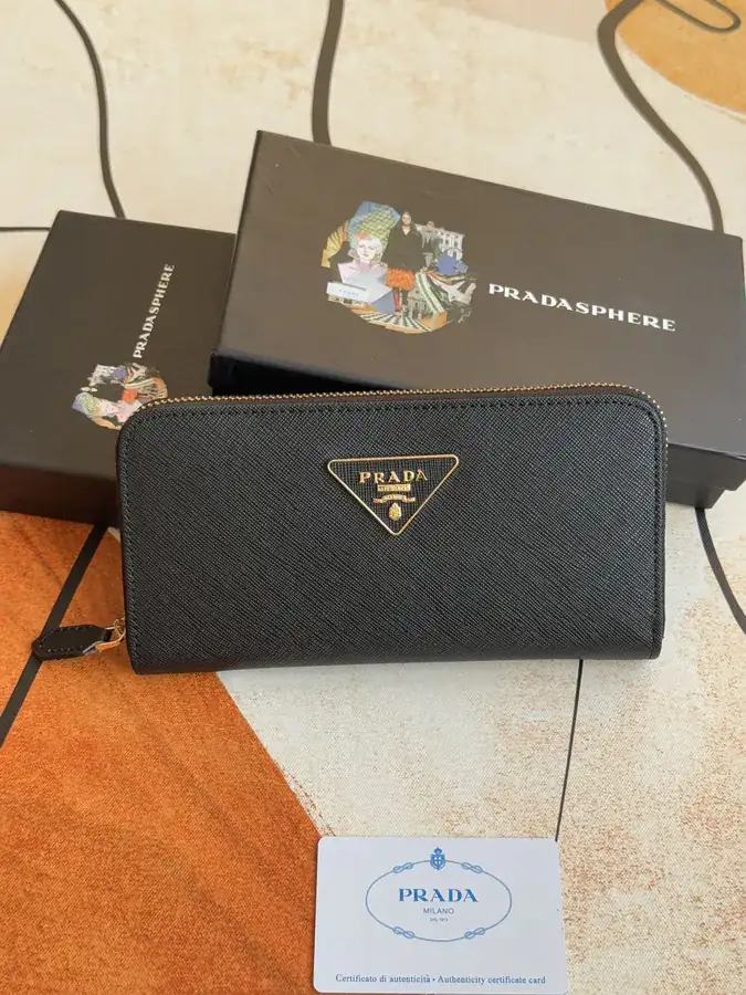 Classic Single Zip Wallet in Blue ZP Development, Italian Cross Grain Calfskin