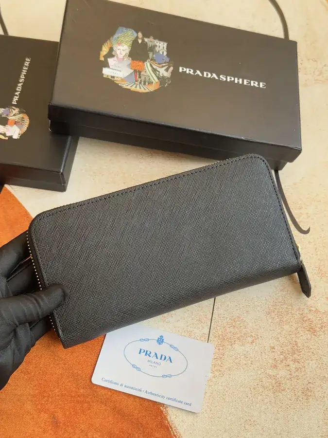 Classic Single Zip Wallet in Blue ZP Development, Italian Cross Grain Calfskin