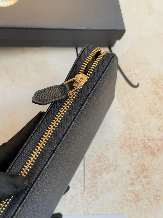 Classic Single Zip Wallet in Blue ZP Development, Italian Cross Grain Calfskin