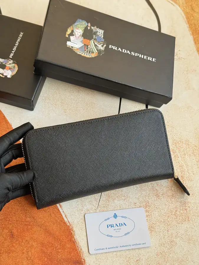 Classic Single Zip Wallet in Blue ZP Development, Italian Cross Grain Calfskin