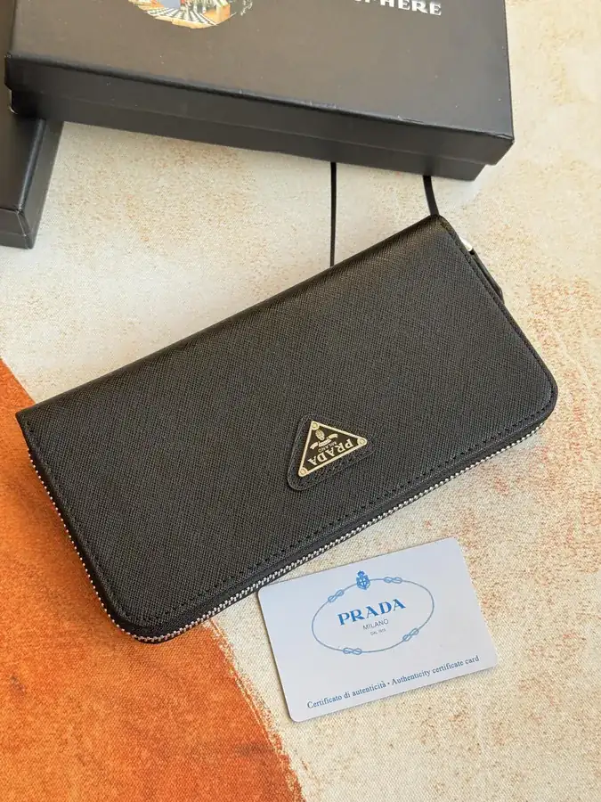 Classic Single Zip Wallet in Blue ZP Development, Italian Cross Grain Calfskin