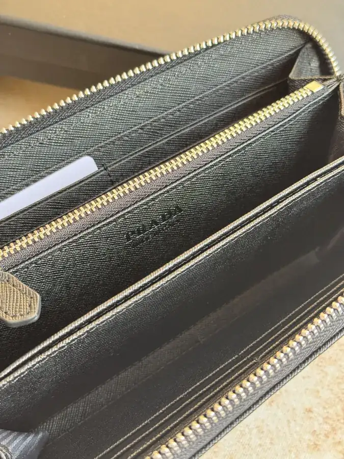 Classic Single Zip Wallet in Blue ZP Development, Italian Cross Grain Calfskin