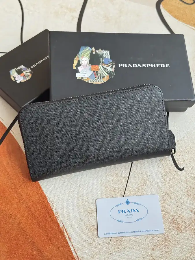 Classic Single Zip Wallet in Blue ZP Development, Italian Cross Grain Calfskin