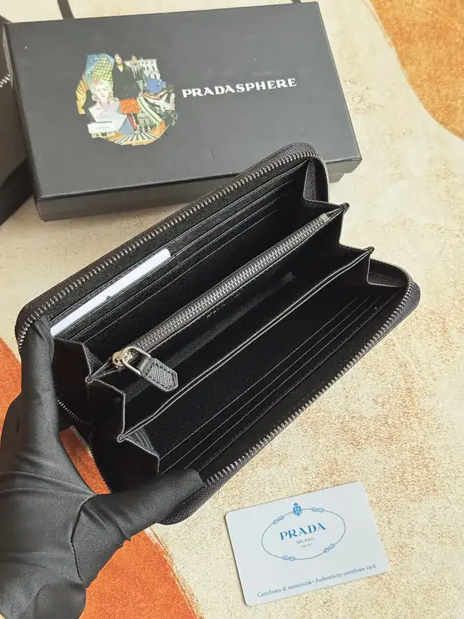 Classic Single Zip Wallet in Blue ZP Development, Italian Cross Grain Calfskin