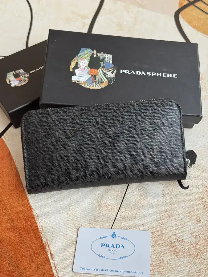 Classic Single Zip Wallet in Blue ZP Development, Italian Cross Grain Calfskin