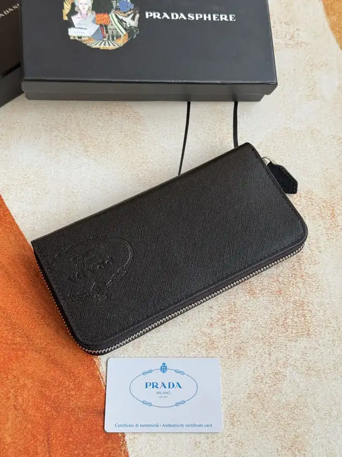 Classic Single Zip Wallet in Blue ZP Development, Italian Cross Grain Calfskin
