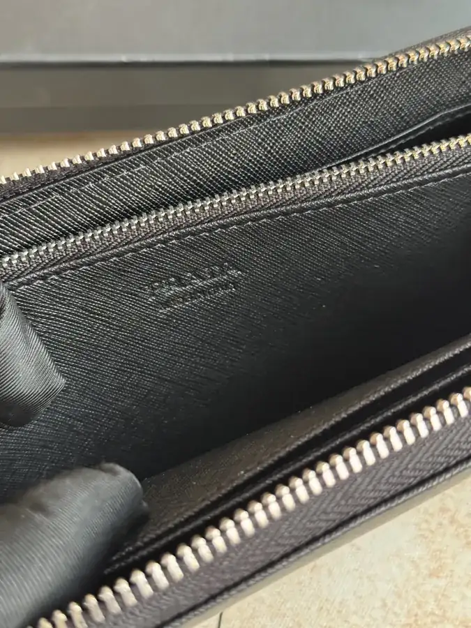 Classic Single Zip Wallet in Blue ZP Development, Italian Cross Grain Calfskin