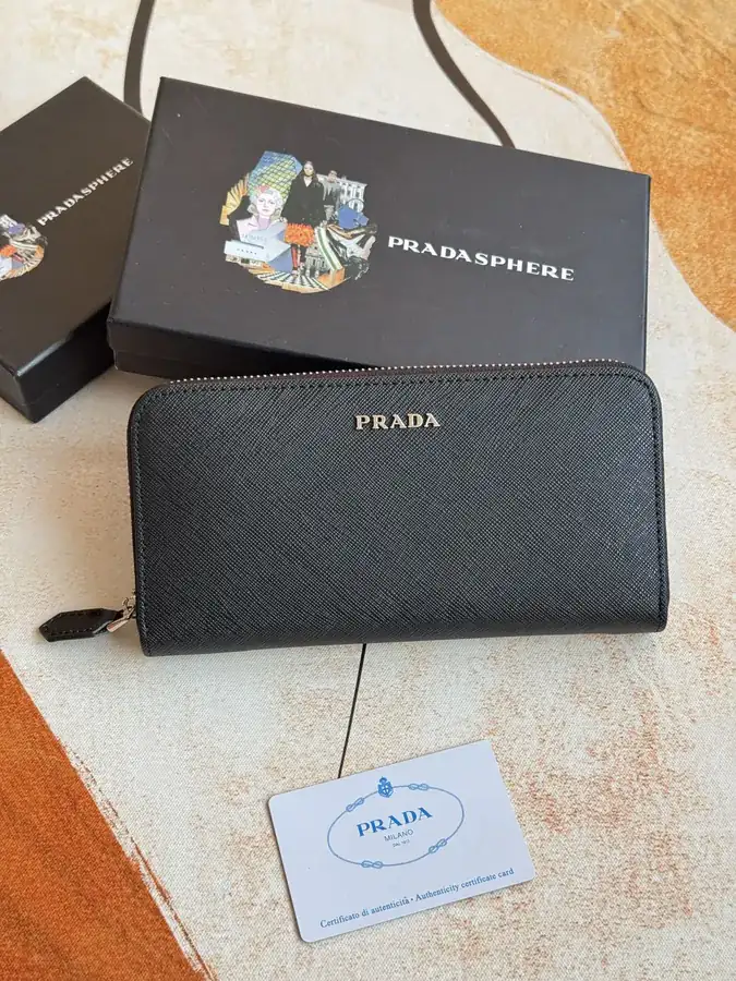 Classic Single Zip Wallet in Blue ZP Development, Italian Cross Grain Calfskin