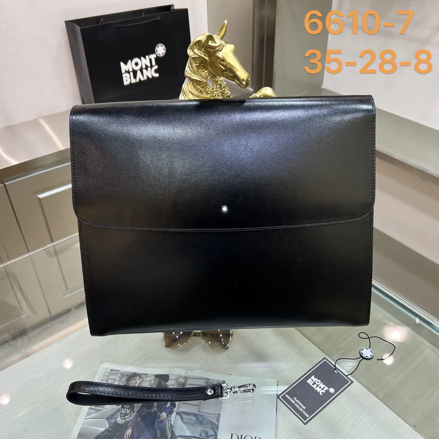 MONTBLANC 6610 7 Handbag Vintage Style, Premium Leather