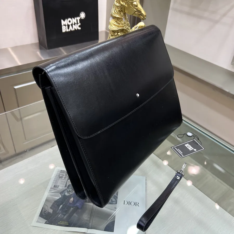 MONTBLANC 6610 7 Handbag Vintage Style, Premium Leather