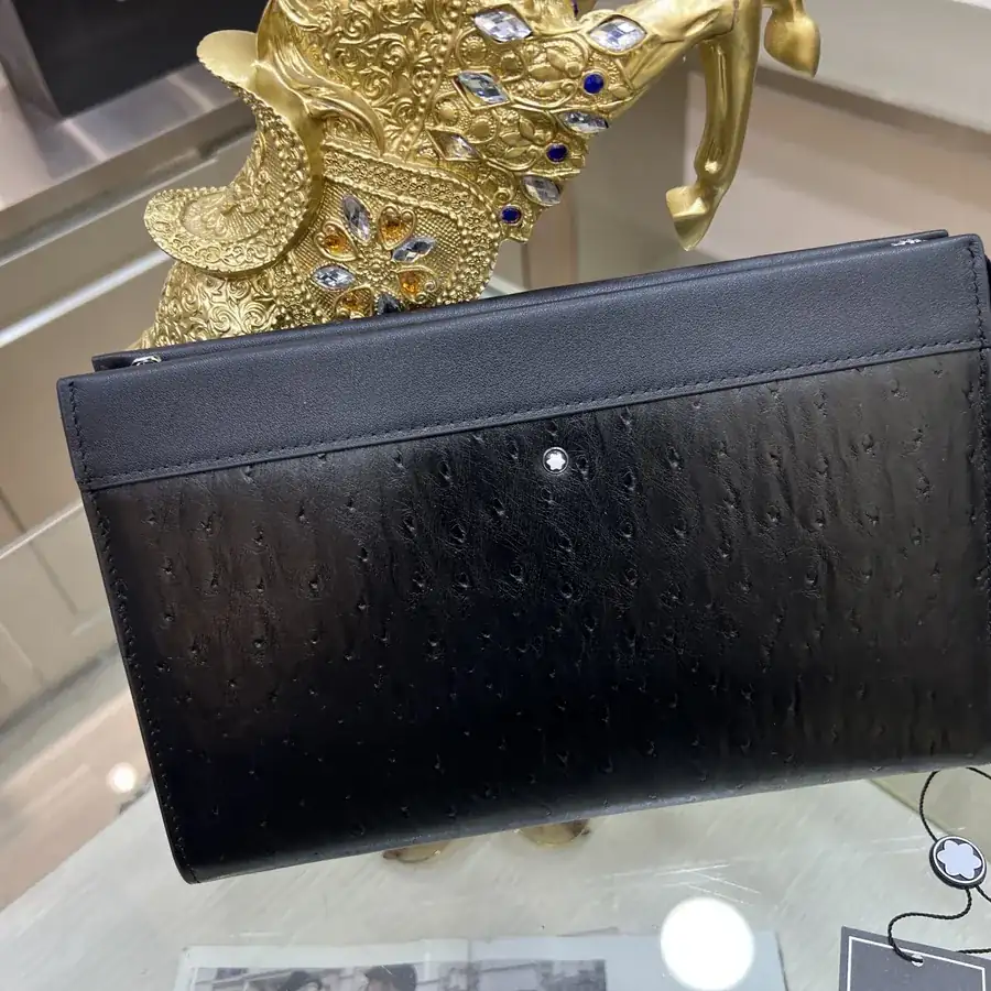 MONTBLANC Handbag Premium Full Grain Leather, Elegant Logo Design