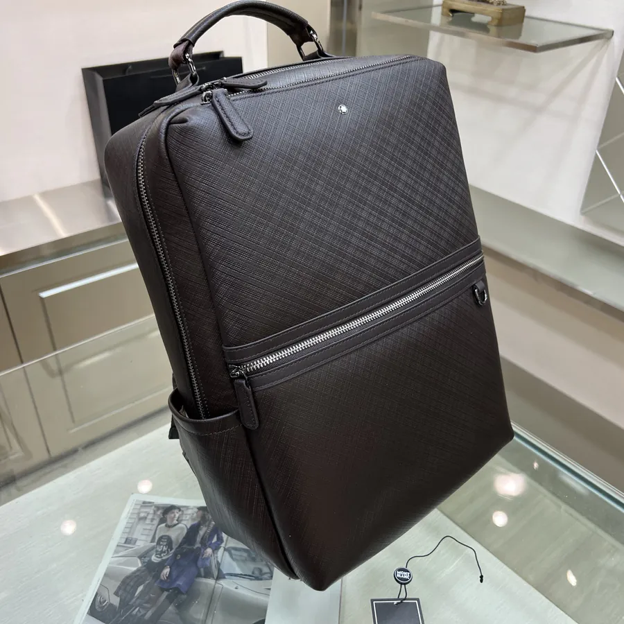 MONTBLANC Double Shoulder Bag Premium Leather, Classic Logo, Modern Design