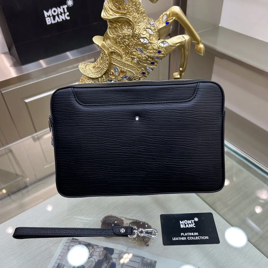 Montblanc International Men's Briefcase Premium Leather & Top Grade Hardware