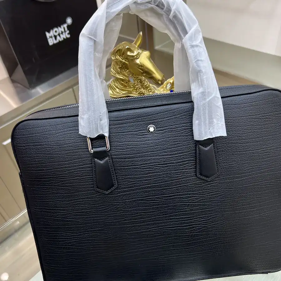 Montblanc International Men's Briefcase Premium Leather Business & Trendy