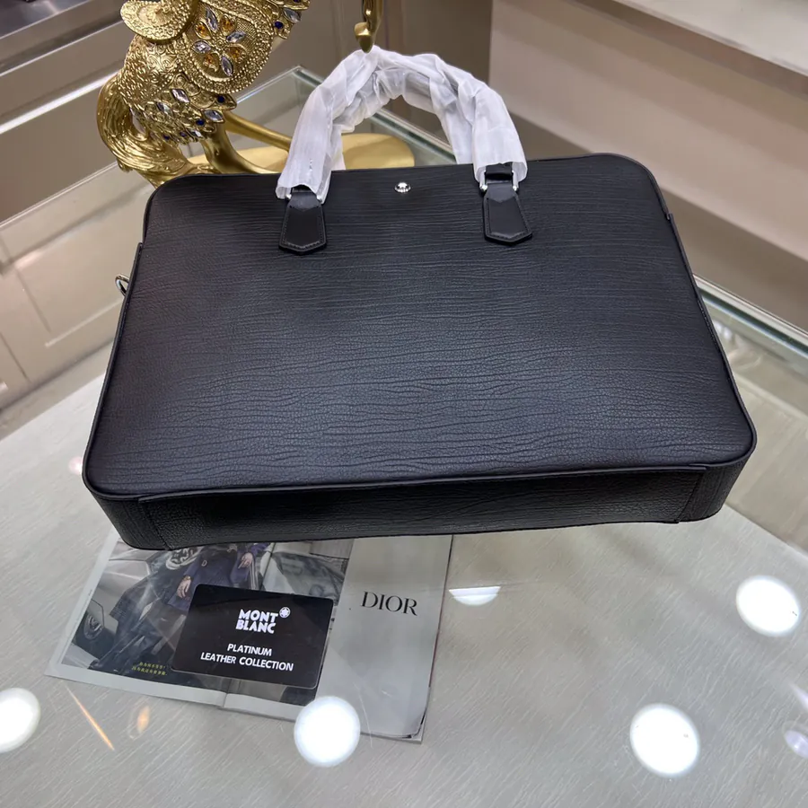 Montblanc International Men's Briefcase Premium Leather Business & Trendy
