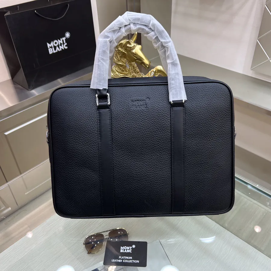 Montblanc International Bucket Bag Premium Natural Split Calfskin