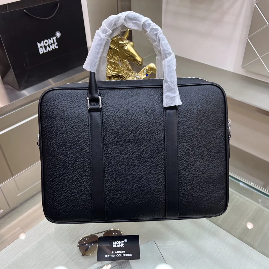 Montblanc International Bucket Bag Premium Natural Split Calfskin