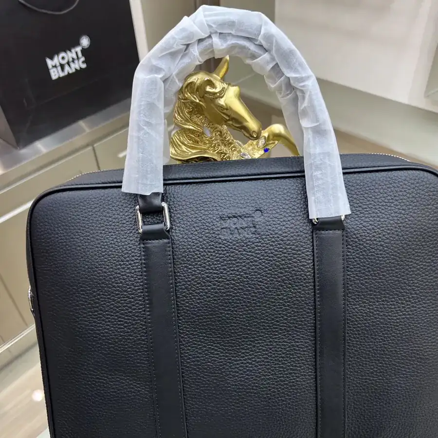 Montblanc International Bucket Bag Premium Natural Split Calfskin
