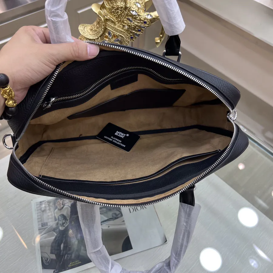 Montblanc International Bucket Bag Premium Natural Split Calfskin