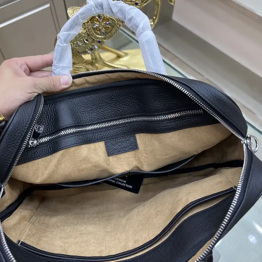 Montblanc International Bucket Bag Premium Natural Split Calfskin