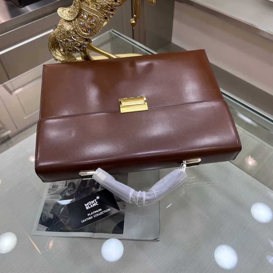 Montblanc International Men's Briefcase Premium Leather & Top tier Hardware