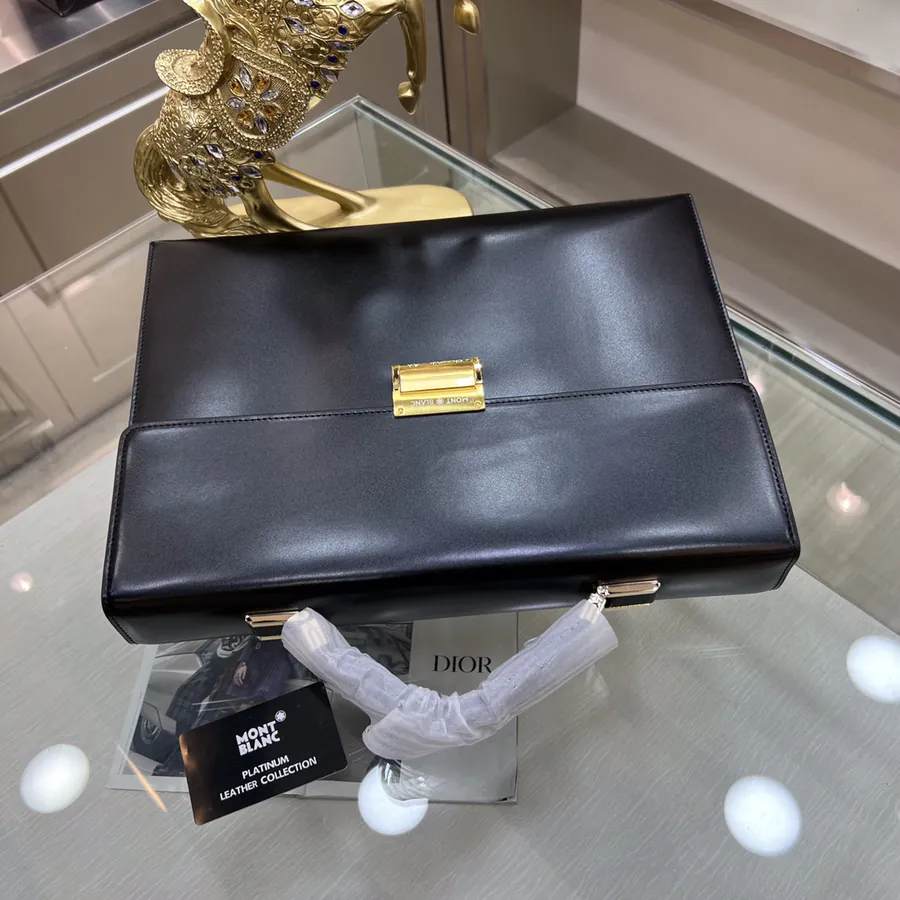 Montblanc International Men's Briefcase Premium Leather & Top tier Hardware