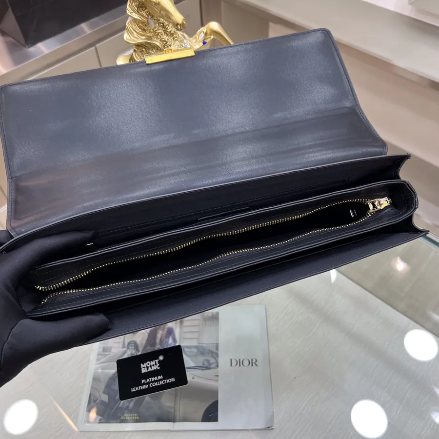 Montblanc International Men's Briefcase Premium Leather & Top tier Hardware