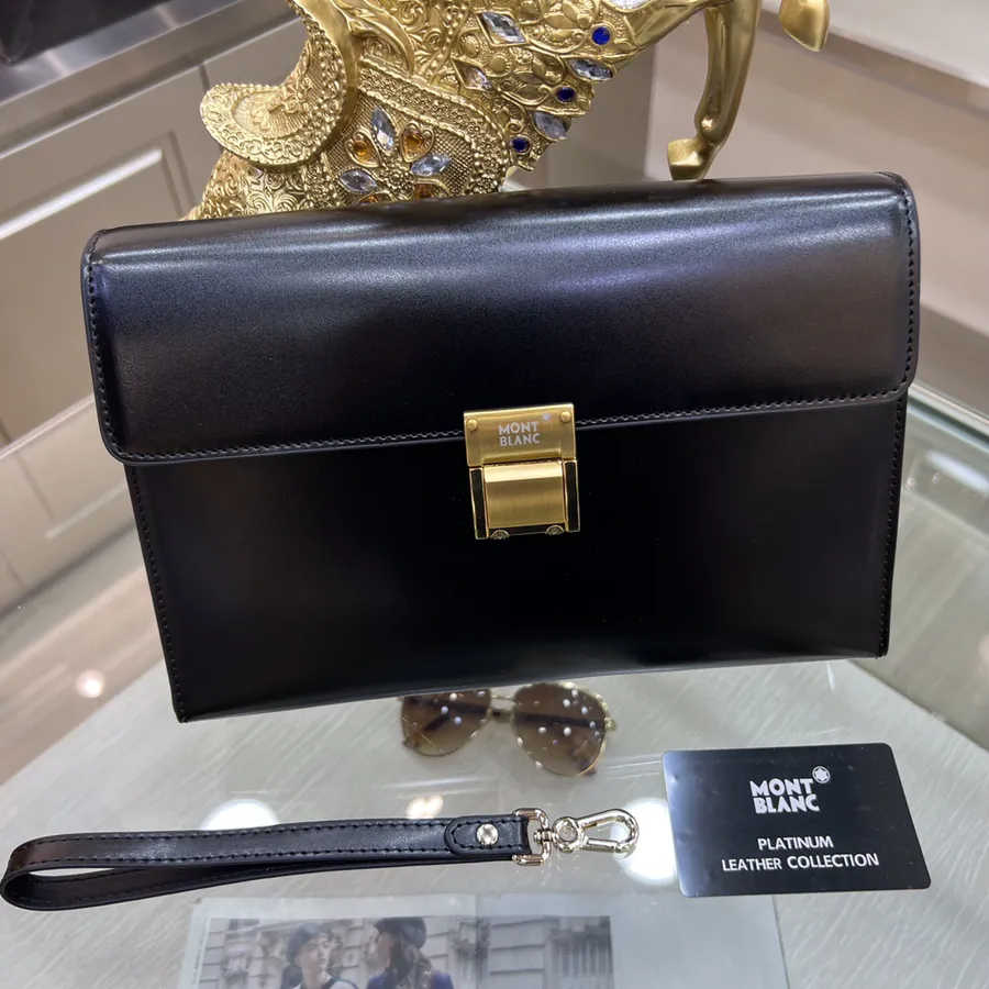 Montblanc Men's Briefcase Premium Leather, Business & Trendy