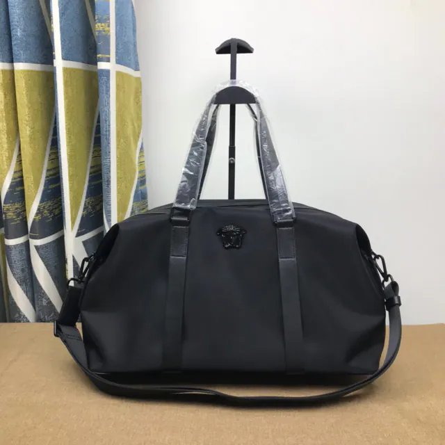 Versace New Leisure Travel Bag with Italian Grained Calfskin