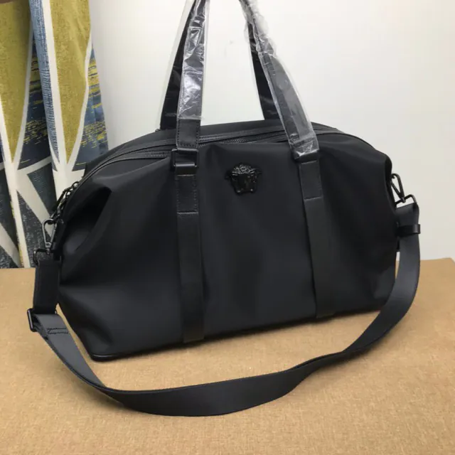 Versace New Leisure Travel Bag with Italian Grained Calfskin