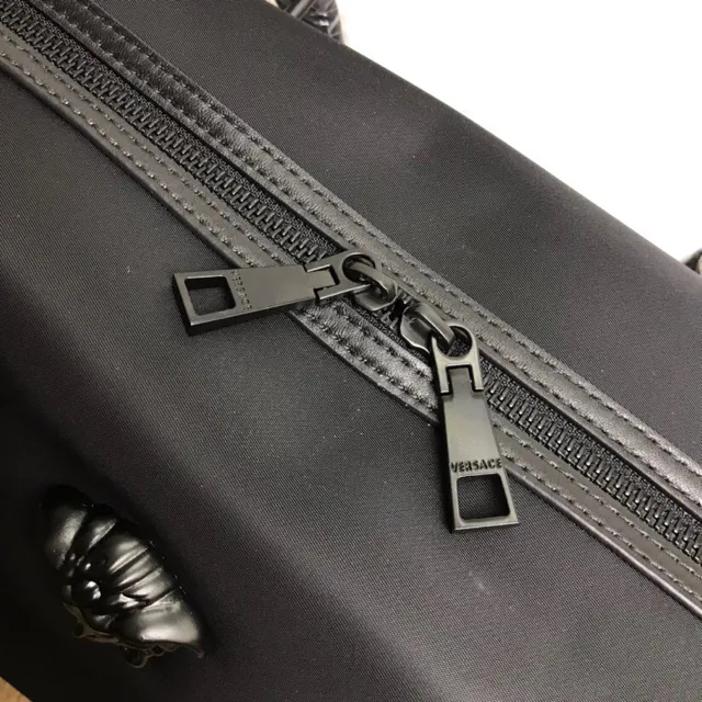 Versace New Leisure Travel Bag with Italian Grained Calfskin