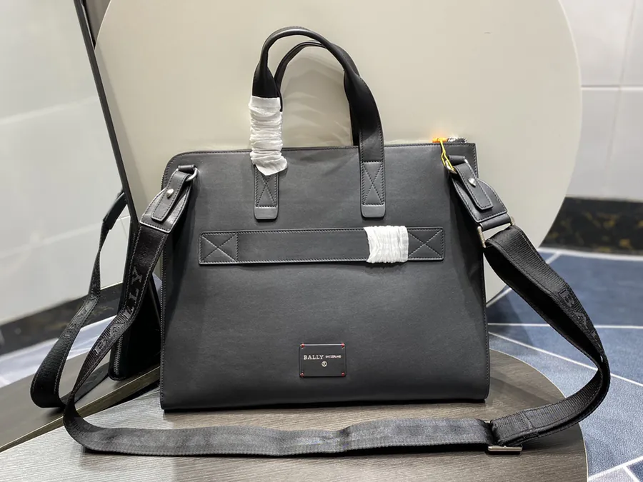 Men's Briefcase in Top Grain Leather with Custom Hardware and Zip Closure
