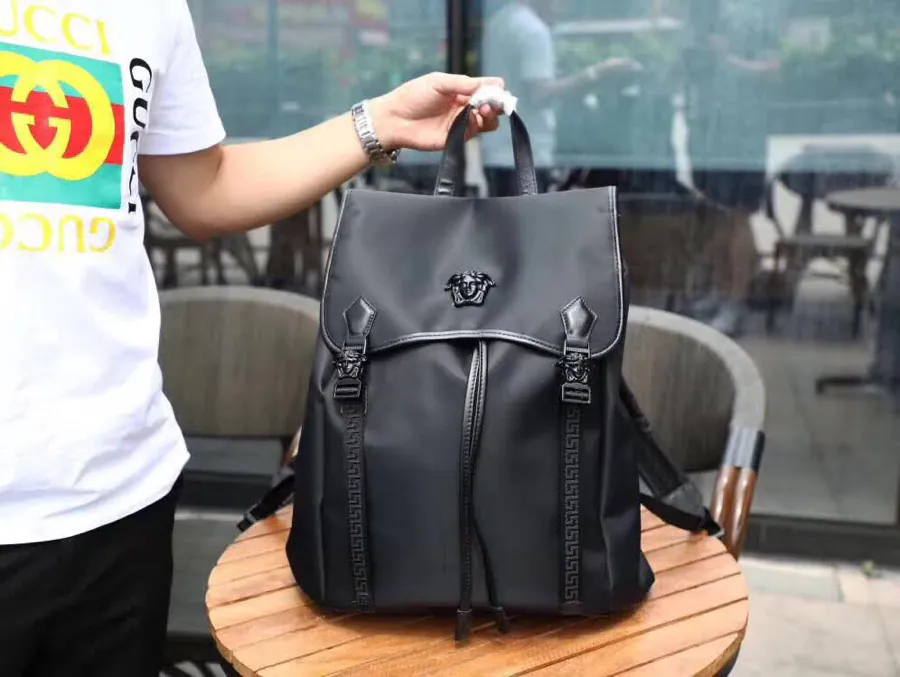 689 1 Black Buckle Satchel Baroque Style