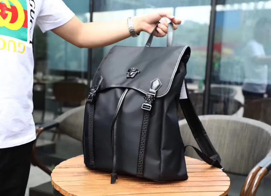 689 1 Black Buckle Satchel Baroque Style