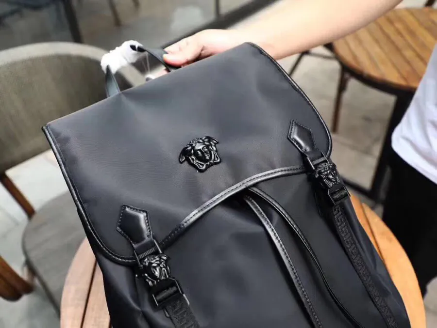 689 1 Black Buckle Satchel Baroque Style