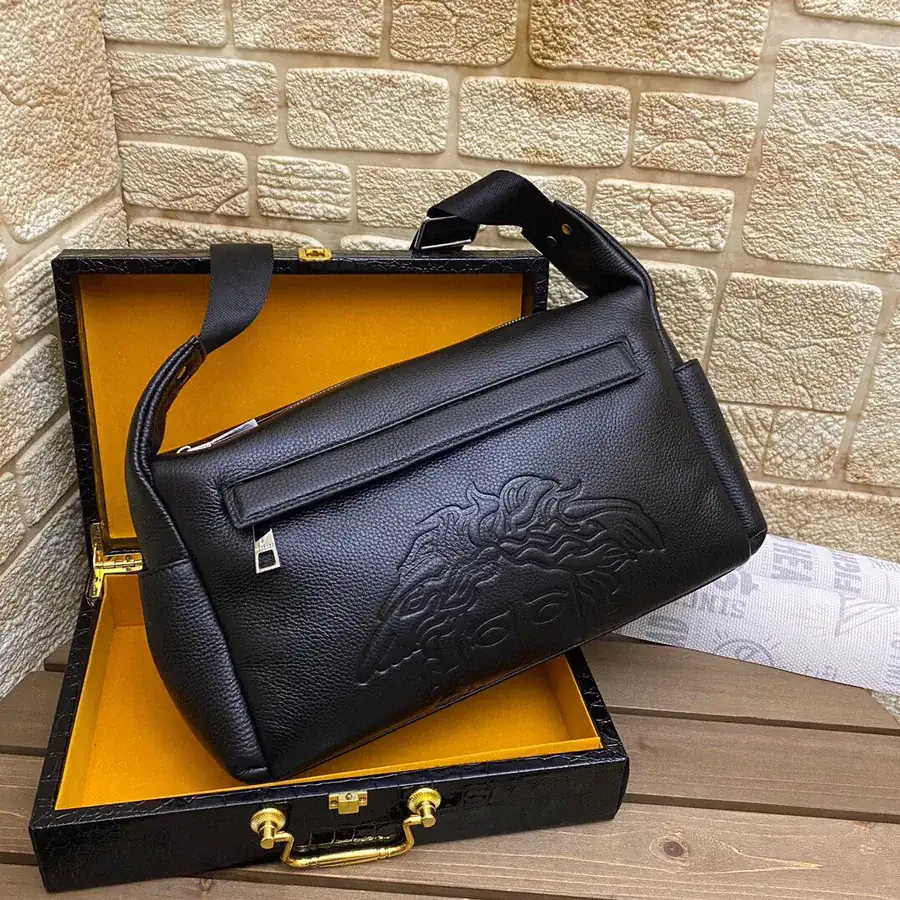 GIANNI Men's Statement Crossbody Bag Premium Leather, Unique Design