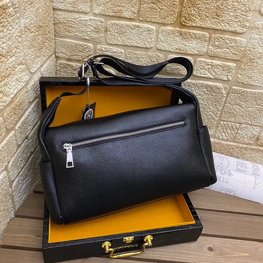 GIANNI Men's Statement Crossbody Bag Premium Leather, Unique Design