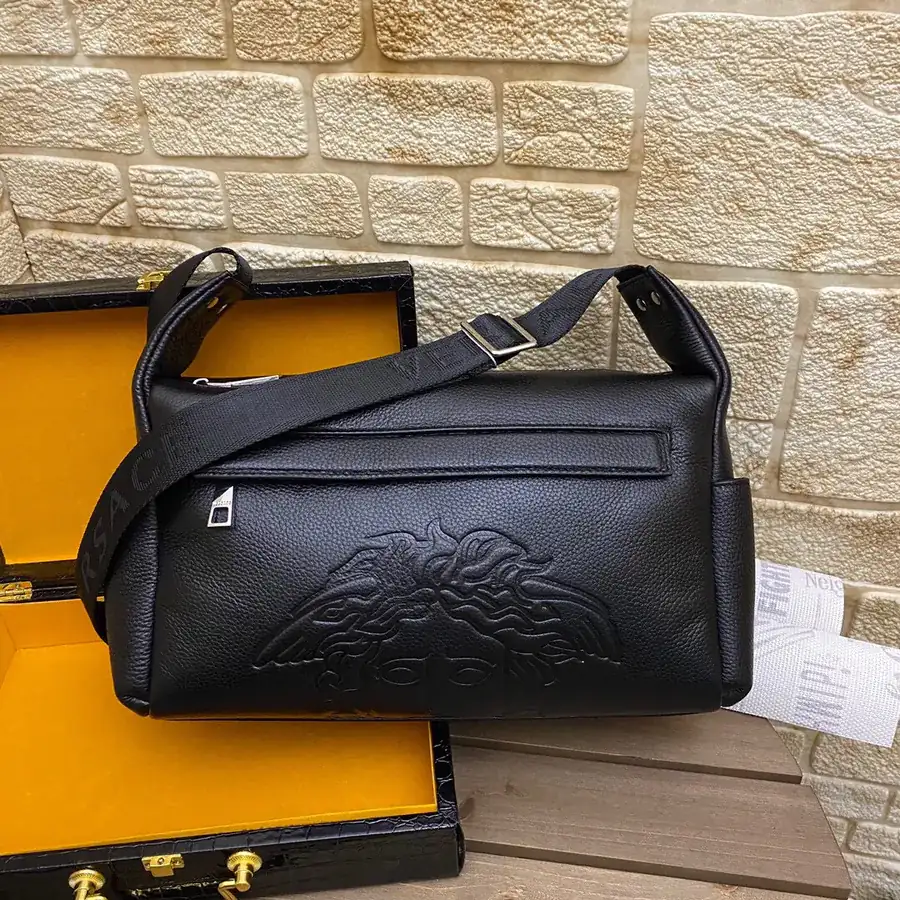 GIANNI Men's Statement Crossbody Bag Premium Leather, Unique Design