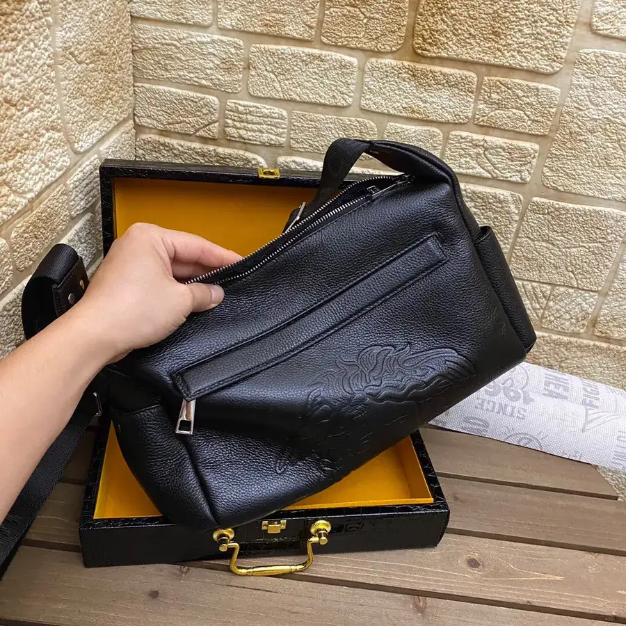 GIANNI Men's Statement Crossbody Bag Premium Leather, Unique Design